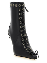 MACH & MACH Mach & Mach Women 'Crystalized Corset' Ankle Boots