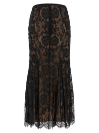 Self Portrait Women 'Black Lace Midi' Skirt