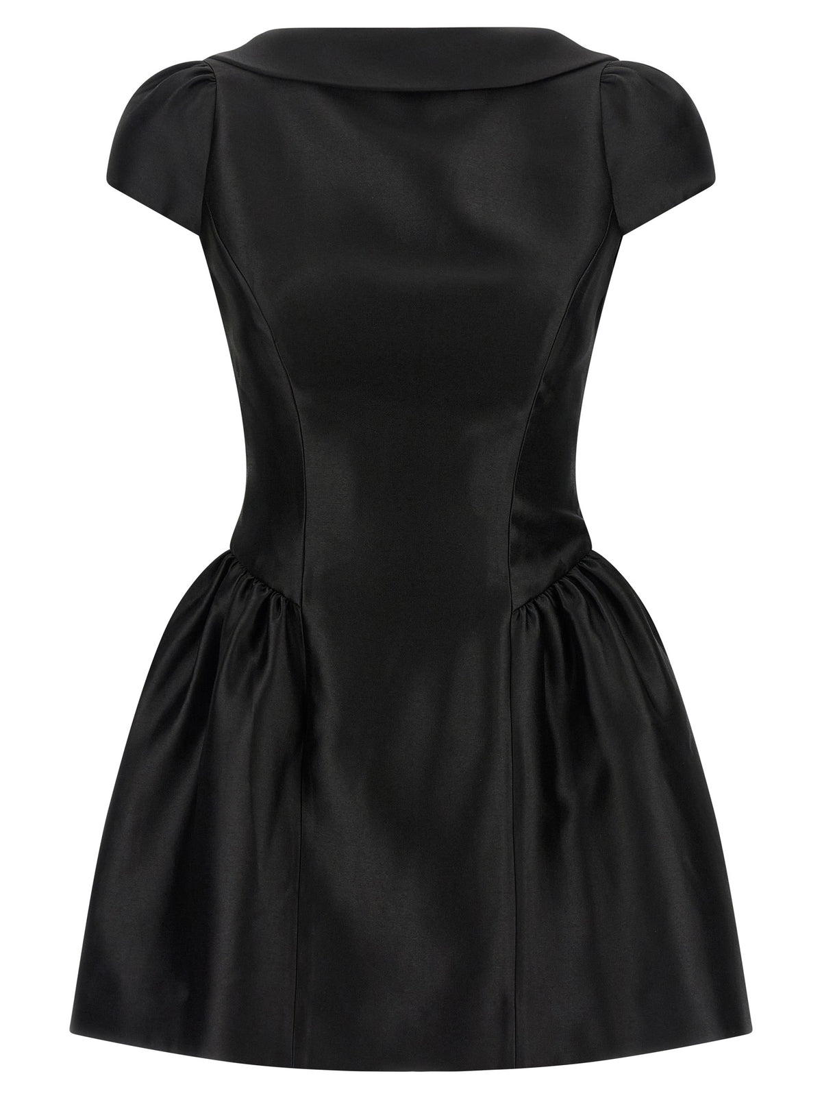 SELF PORTRAIT Self Portrait Women 'Black Taffetà Collared Mini' Dress
