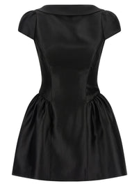 SELF PORTRAIT Self Portrait Women 'Black Taffetà Collared Mini' Dress