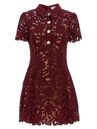 Self Portrait Women 'Burgundy Lace Mini' Dress