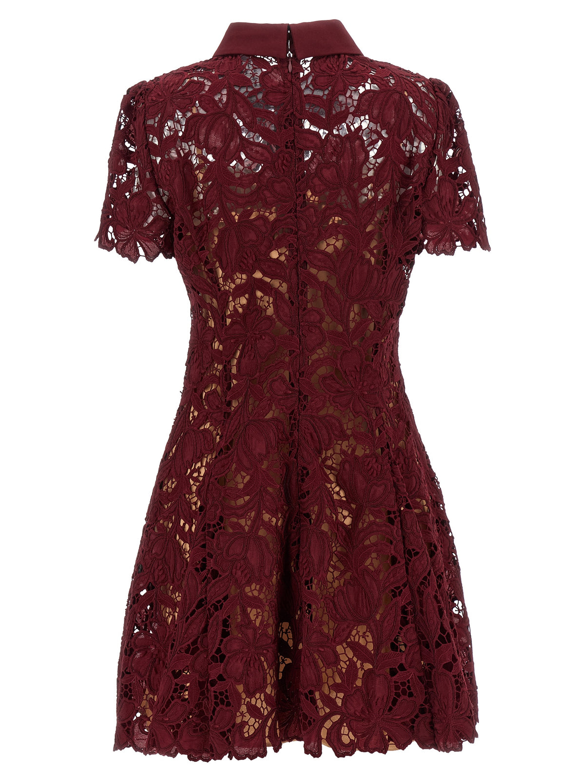 Self Portrait Women 'Burgundy Lace Mini' Dress