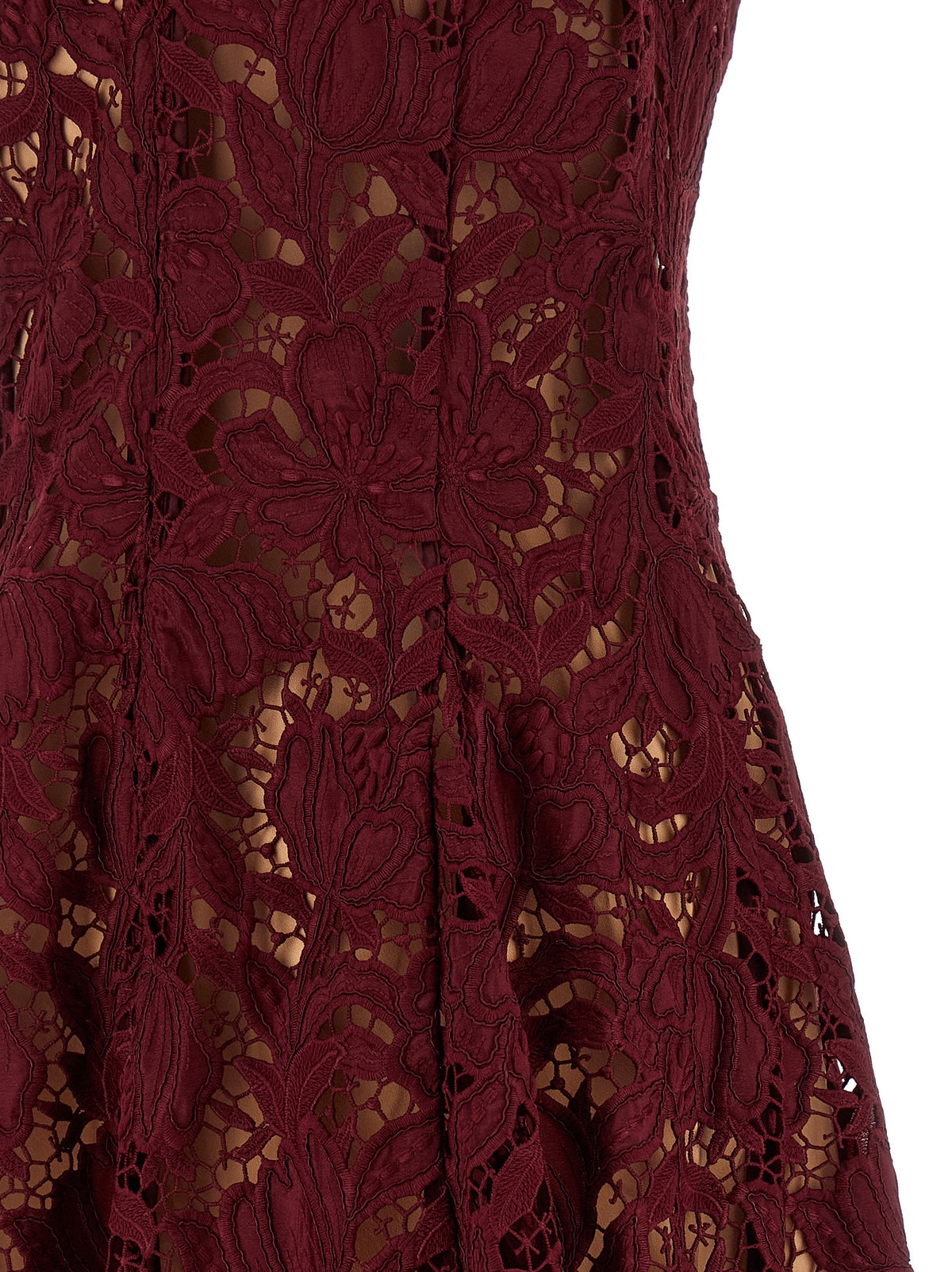 Self Portrait Women 'Burgundy Lace Mini' Dress