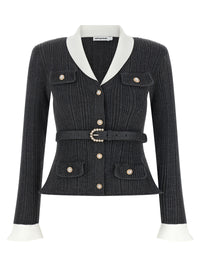 SELF PORTRAIT Self Portrait Women Ribbed Cardigan