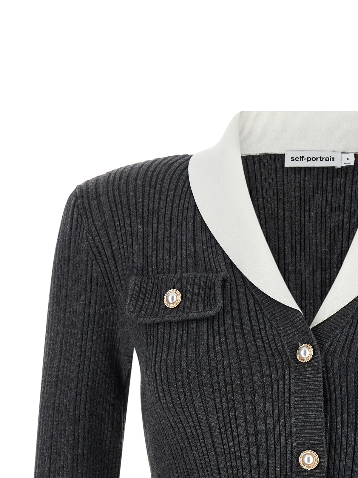 SELF PORTRAIT Self Portrait Women Ribbed Cardigan