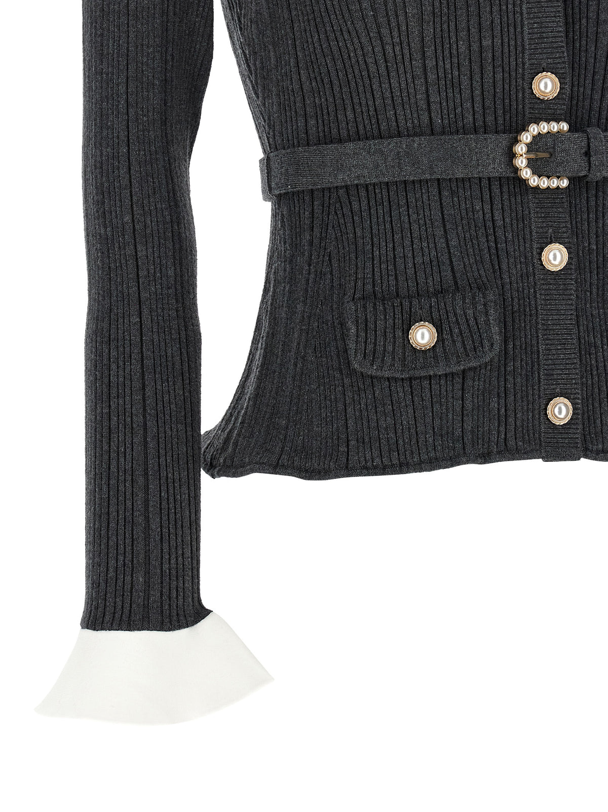 SELF PORTRAIT Self Portrait Women Ribbed Cardigan