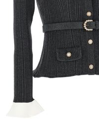 SELF PORTRAIT Self Portrait Women Ribbed Cardigan