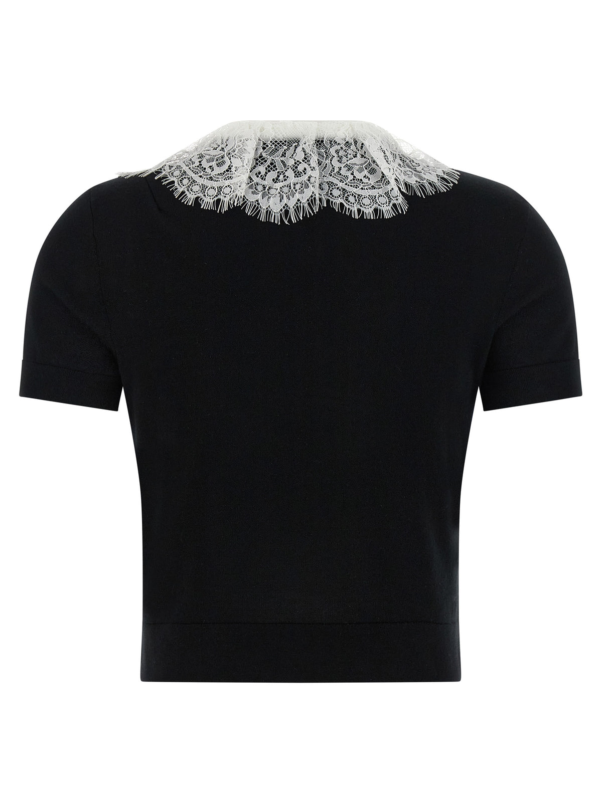 SELF PORTRAIT Self Portrait Women 'Black Knit Lace Collar' Top