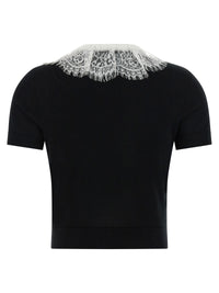 SELF PORTRAIT Self Portrait Women 'Black Knit Lace Collar' Top