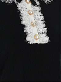 SELF PORTRAIT Self Portrait Women 'Black Knit Lace Collar' Top