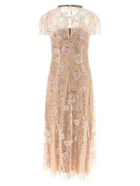 SELF PORTRAIT Self Portrait Women 'Pink Flower Sequin Embellished Midi' Dress