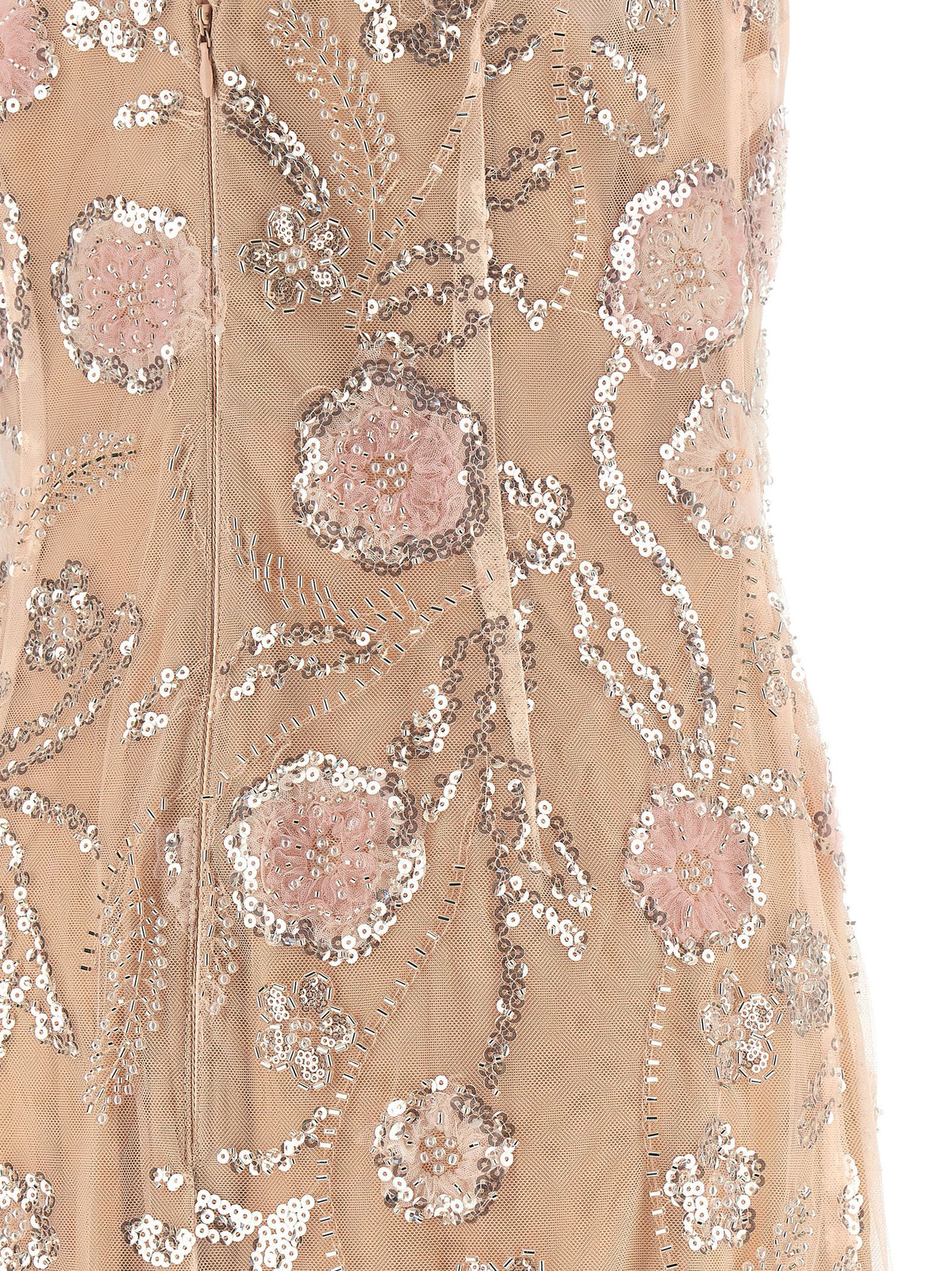 SELF PORTRAIT Self Portrait Women 'Pink Flower Sequin Embellished Midi' Dress