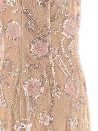 SELF PORTRAIT Self Portrait Women 'Pink Flower Sequin Embellished Midi' Dress