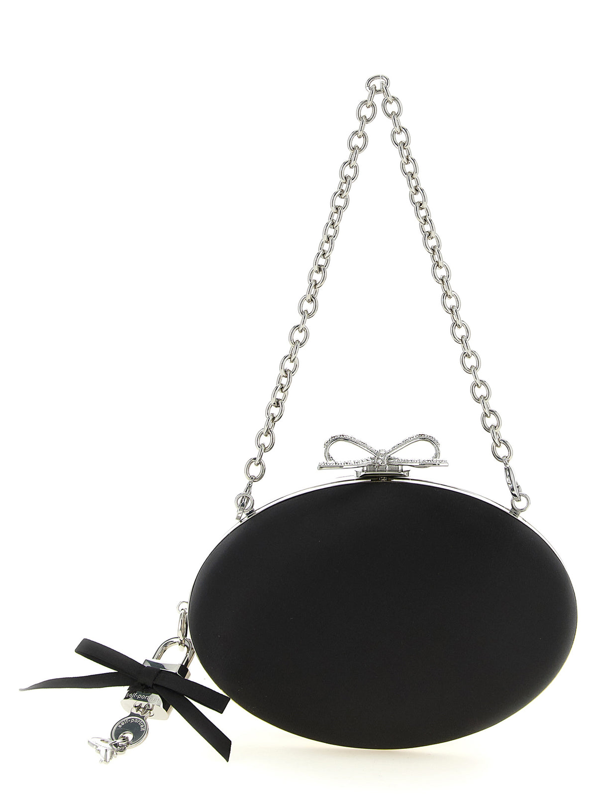 Self Portrait Women Clutch Satin Oval
