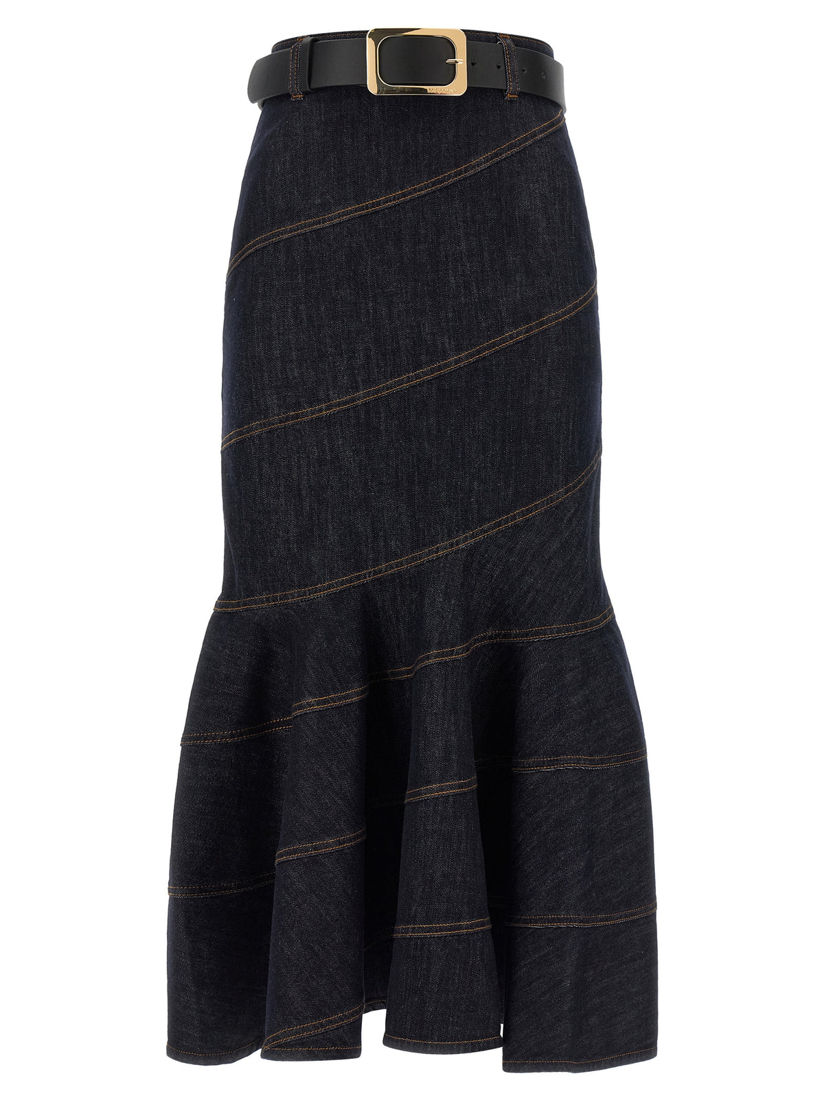 SELF PORTRAIT Self Portrait Women 'Indigo Denim Belted Midi' Skirt