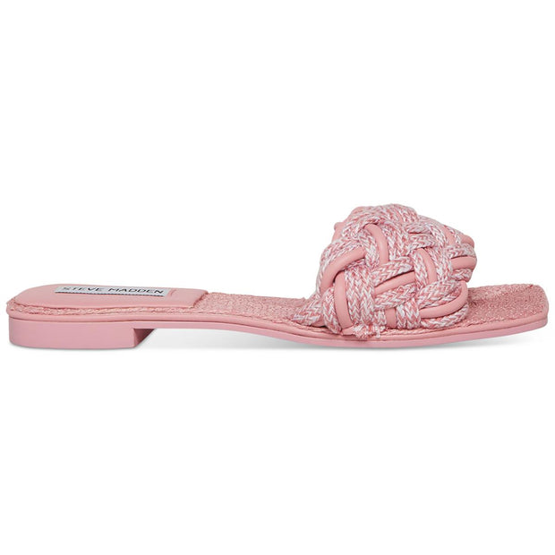 Zeal Womens Braided Embellished Slide Sandals
