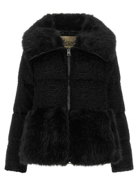 Herno Women Black Astrakhan Effect Jacket