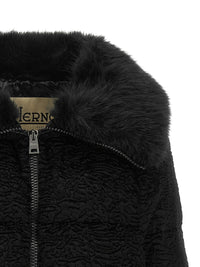Herno Women Black Astrakhan Effect Jacket