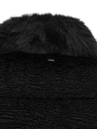 Herno Women Black Astrakhan Effect Jacket