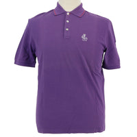 Piacenza Pure Cotton Purple Short Sleeve Polo Shirt-S