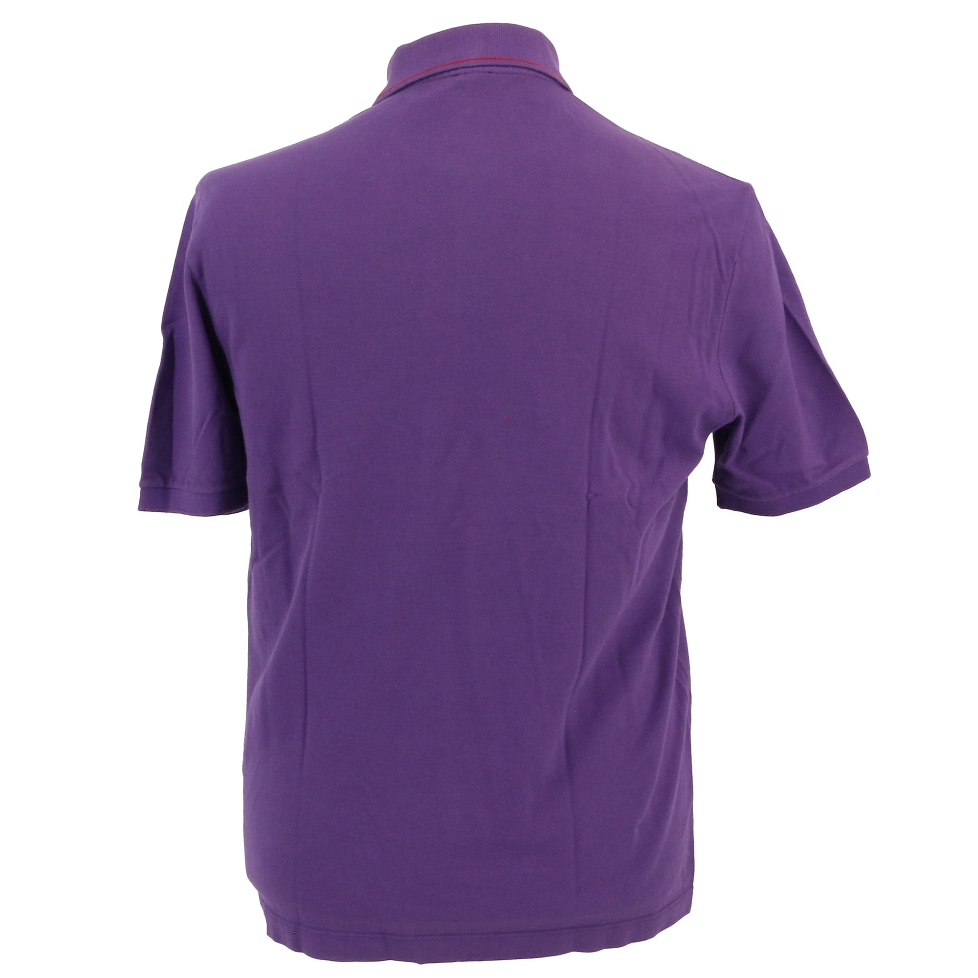 Piacenza Pure Cotton Purple Short Sleeve Polo Shirt-S