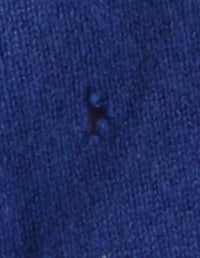 Defective Piacenza Pure Cashmere Blue V-neck Long Sleeve Sweater-L