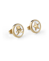 Philipp Plein Philipp Plein Womens Plein Mini Logo Stud Earrings