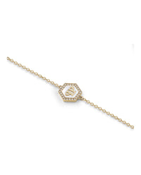 Philipp Plein Philipp Plein Womens Plein Mini Logo Crystal Cable Chain Necklace