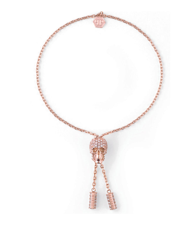 Philipp Plein Womens Sliding $kull Crystal Cable Chain Bracelet