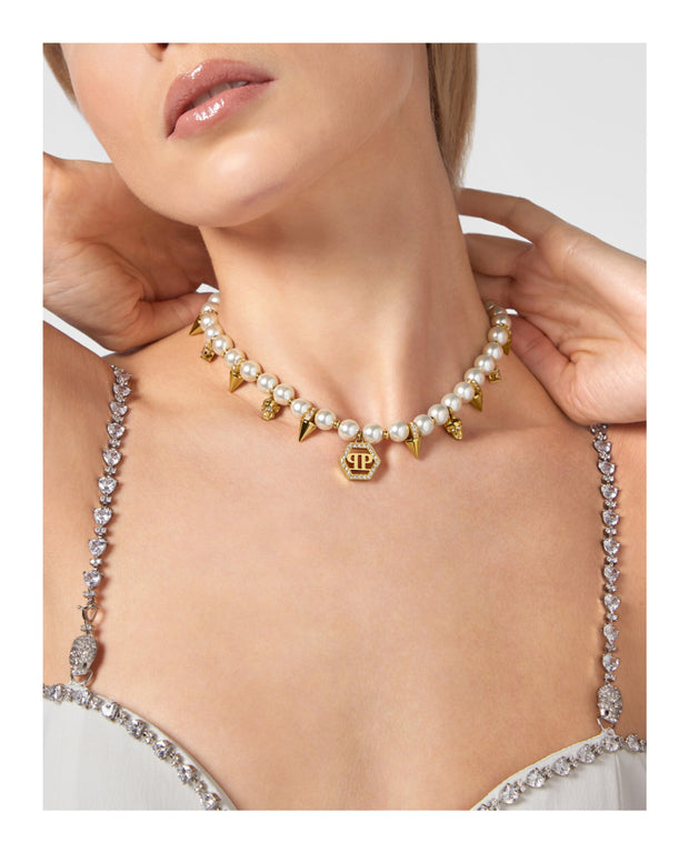 Philipp Plein Womens Rhapsody Crystal Necklace