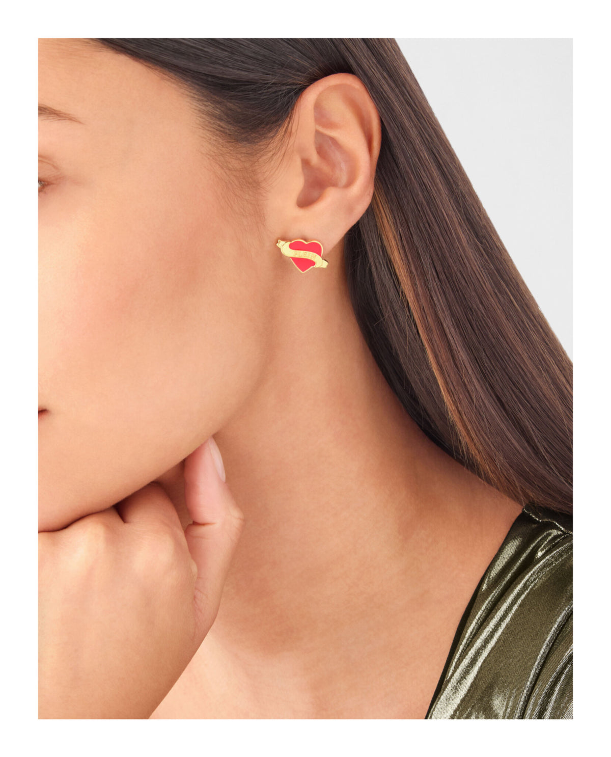 Philipp Plein Philipp Plein Womens Plein Valentine Stud Earrings