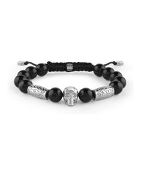 Philipp Plein Philipp Plein Mens Plein Elite Onyx Beads Bracelet
