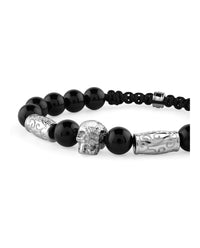 Philipp Plein Philipp Plein Mens Plein Elite Onyx Beads Bracelet