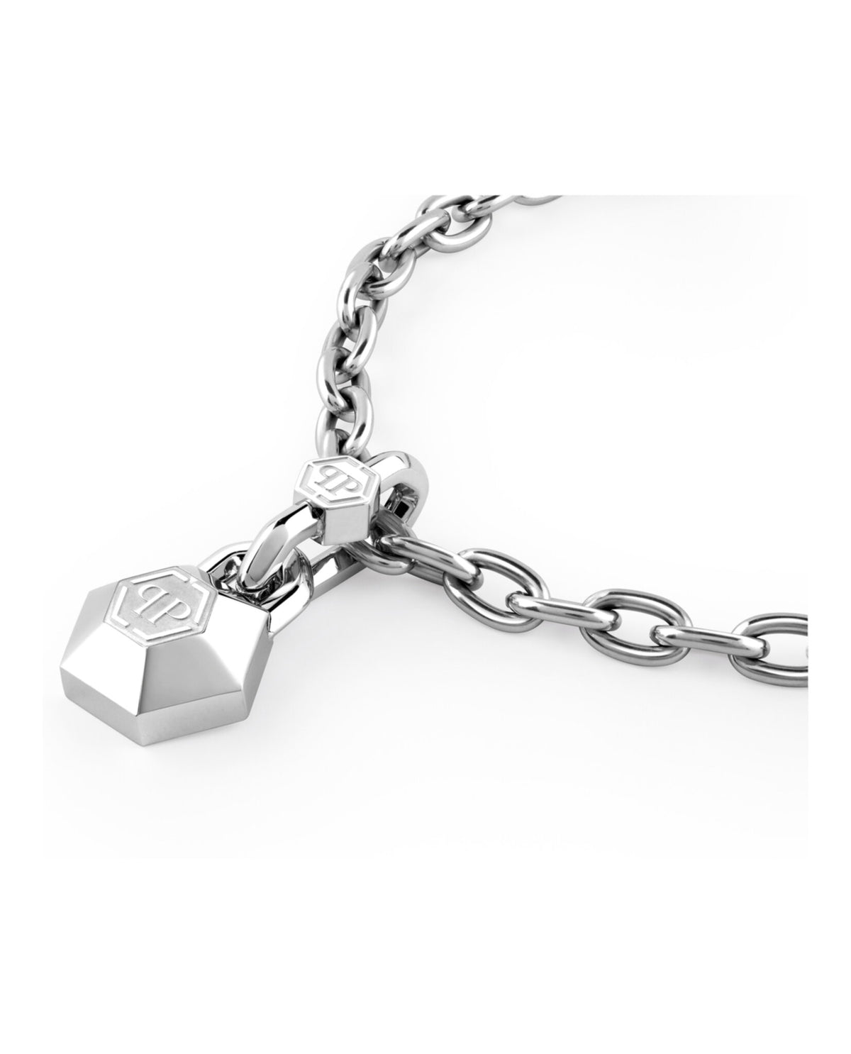Philipp Plein Philipp Plein Mens Plein Edge Cable Chain Necklace