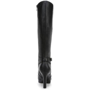 Taelynn Womens Zipper Leather Knee-High Boots