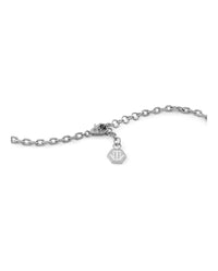 Philipp Plein Mens Hexagon Tactical Buckle Cable Chain Necklace