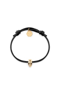 Philipp Plein Mens Linked Cotton Cord Bracelet Gold