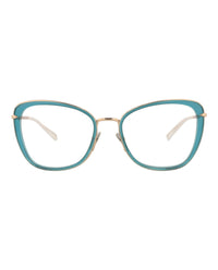 Pomellato Womens Cat Eye Blue Gold Transparent Fashion Designer Eyewear Blue Gold Transparent