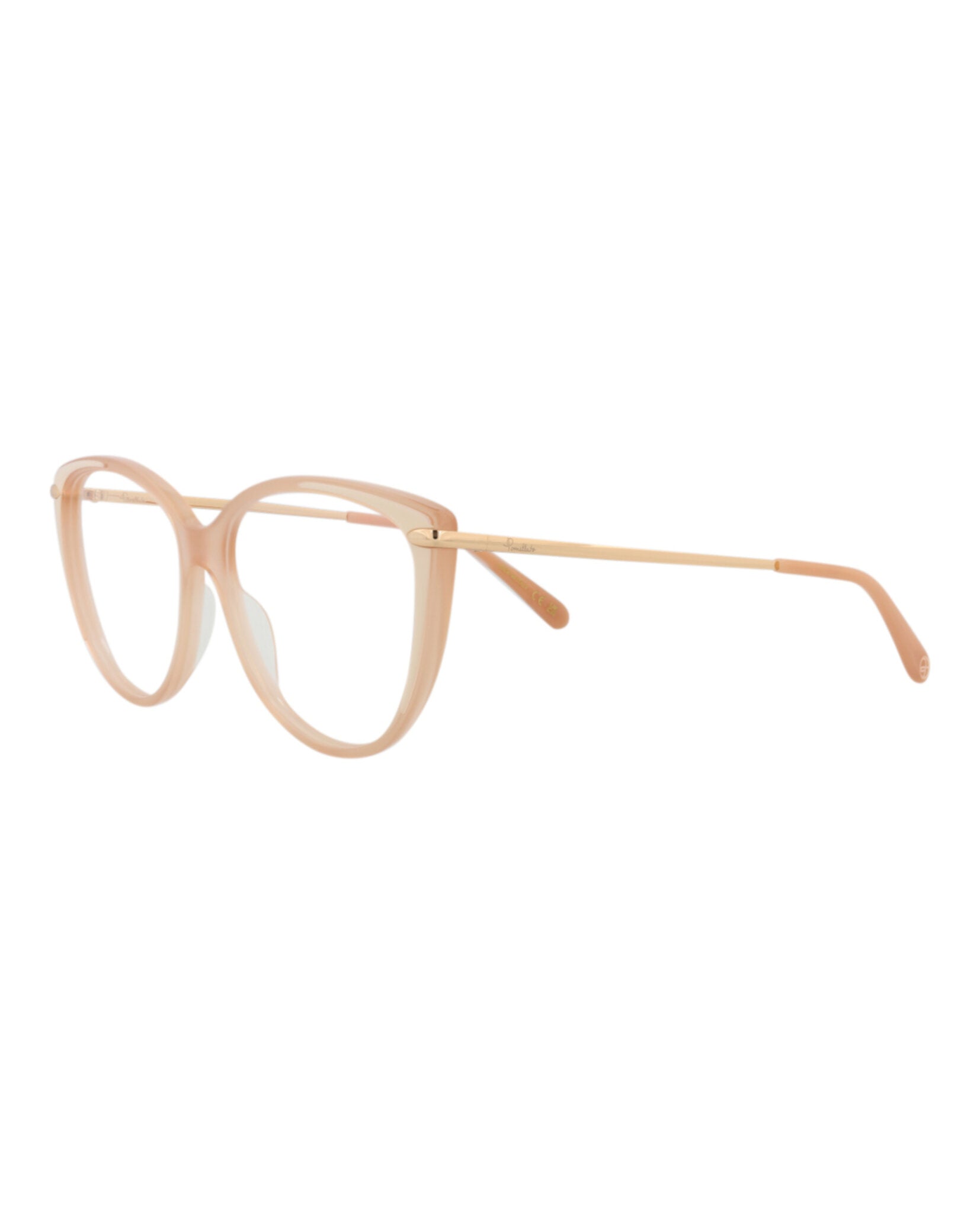 Pomellato Womens Cat Eye Nude Gold Transparent Fashion Designer Eyewear