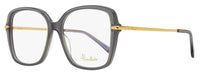 Pomellato Square Eyeglasses PM0090O 001 Gray/Gold 53mm Gray Gold