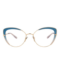 Pomellato Womens Cat Eye Gold Gold Transparent Fashion Designer Eyewear Gold Gold Transparent