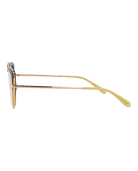 Pomellato Womens Cat Eye Gold Gold Transparent Fashion Designer Eyewear
