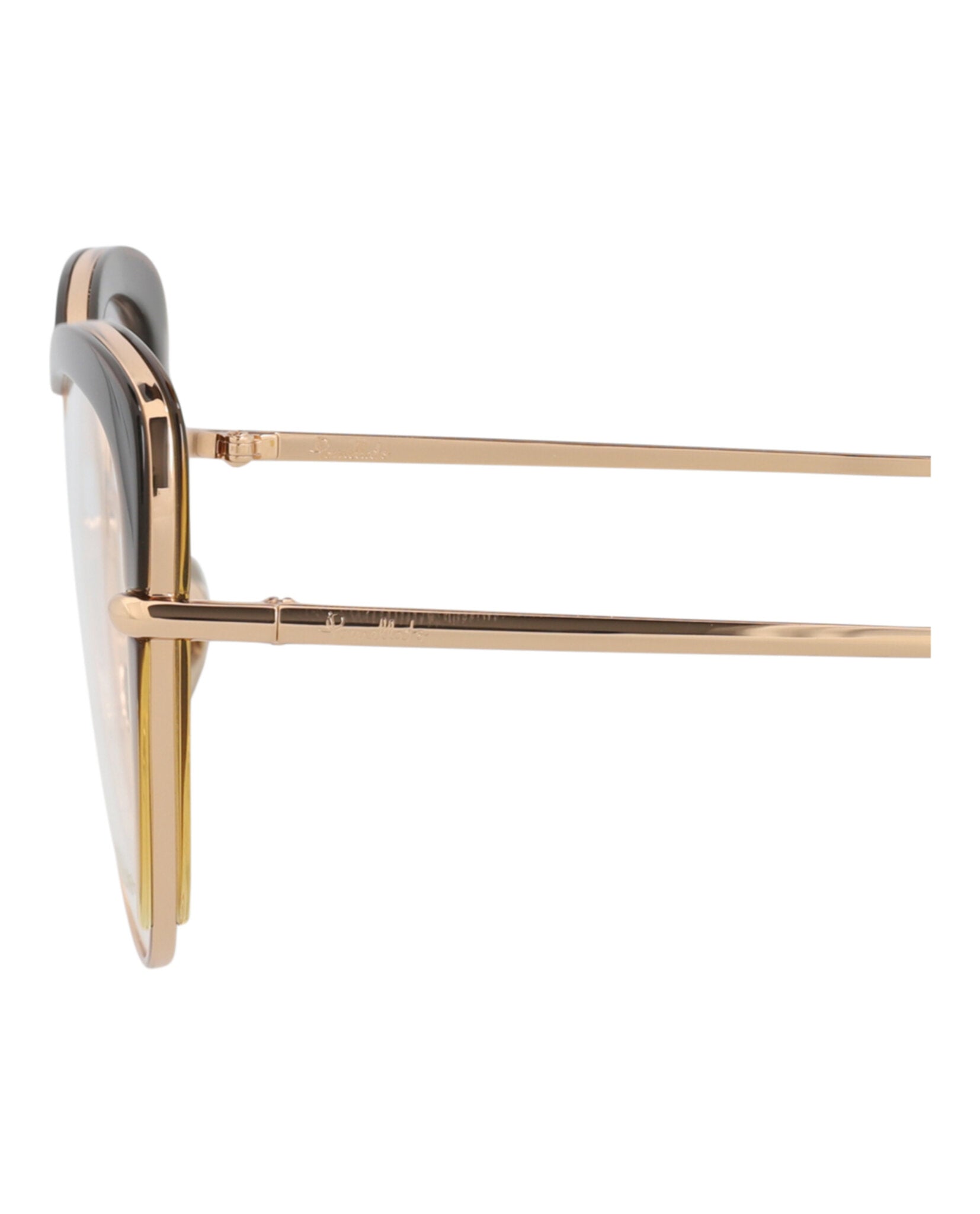 Pomellato Womens Cat Eye Gold Gold Transparent Fashion Designer Eyewear