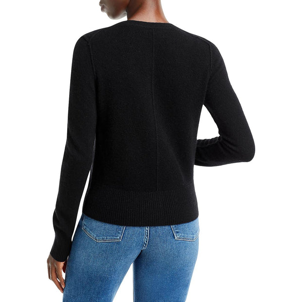 Womens Cashmere Crewneck Cardigan Sweater