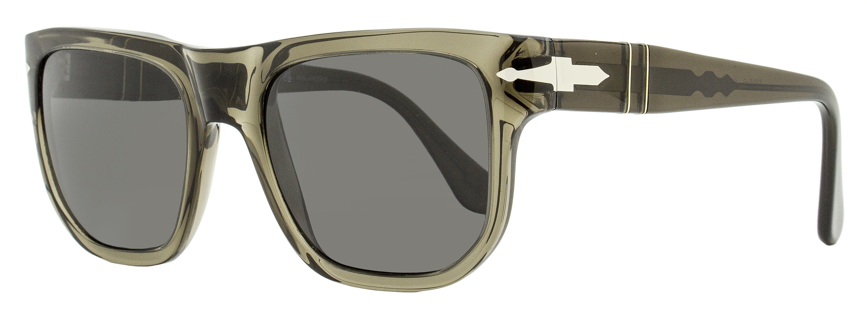 Persol Square Sunglasses PO3306S 110348 Opal Smoke 52mm Opal Smoke