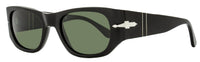 Persol Rectangular Sunglasses PO3307S 95/31 Black 55mm Black