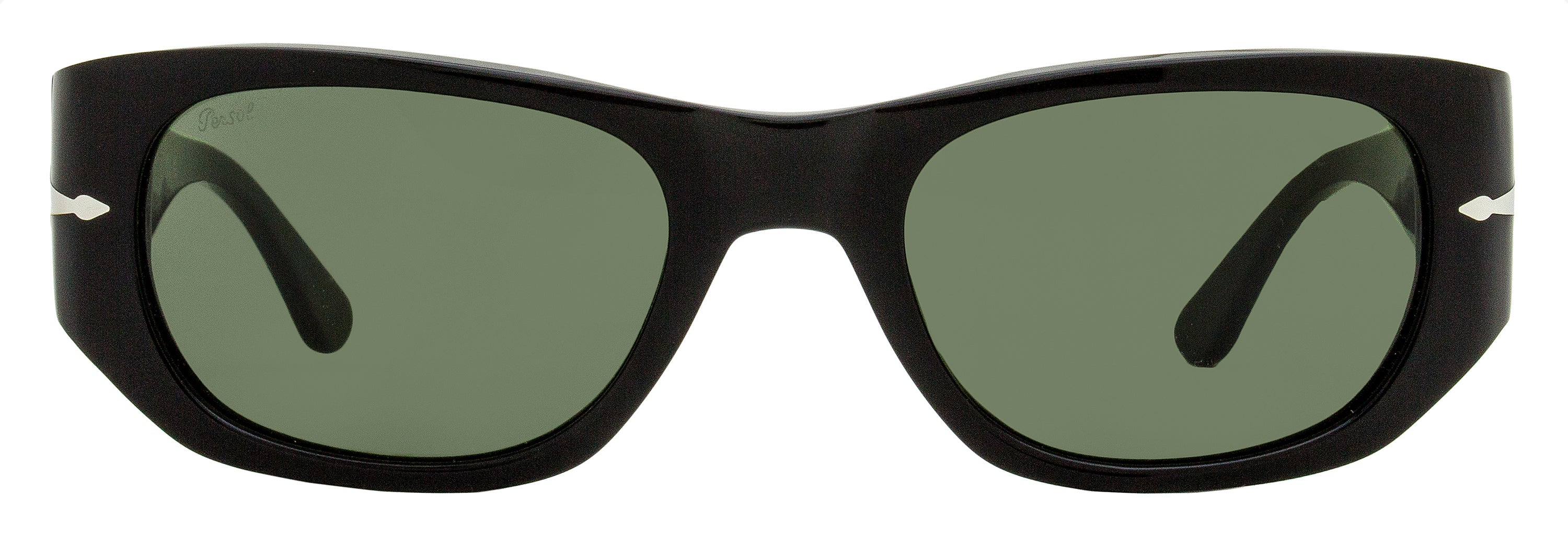 Persol Rectangular Sunglasses PO3307S 95/31 Black 55mm