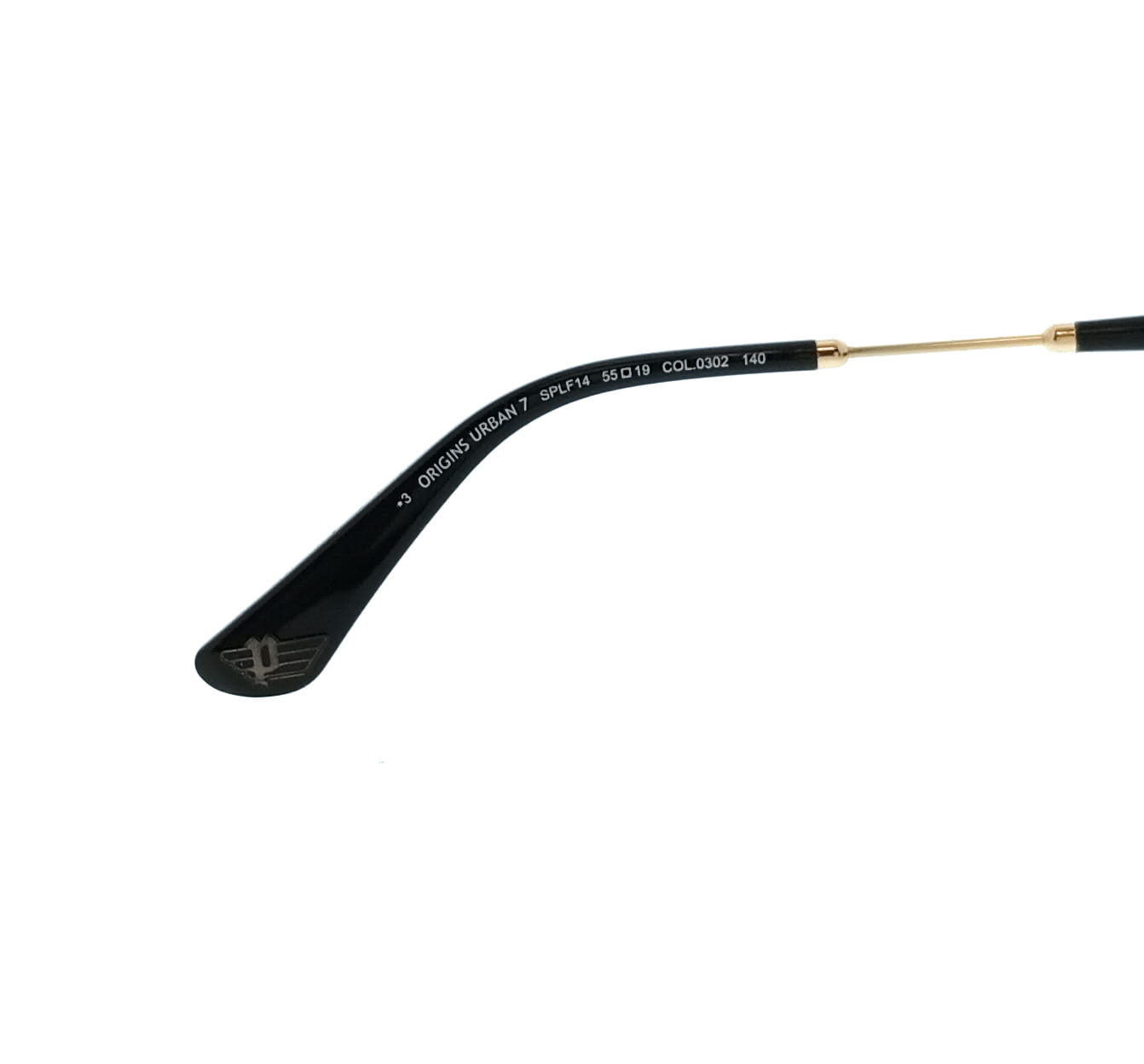 POLICE PLF14 302 Black Geometric Unisex Sunglasses