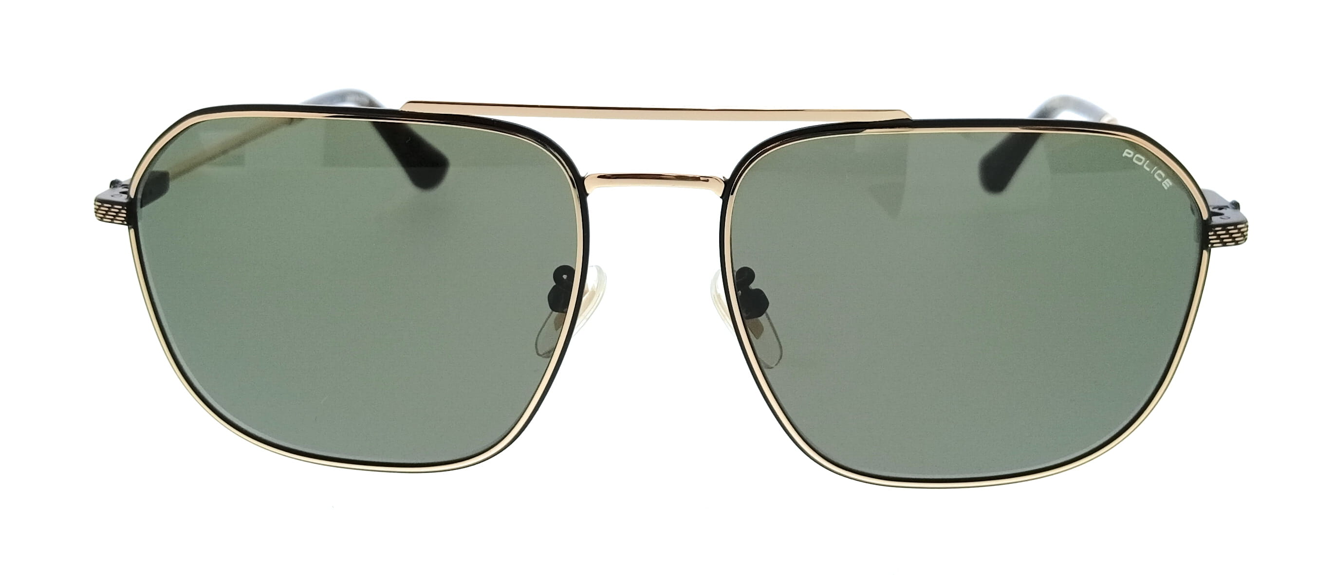 POLICE PLF64 300 Gold Geometric Mens Sunglasses