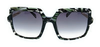 POLICE PLG20 06RT Shiny Green Havana+Black Square Womens Sunglasses